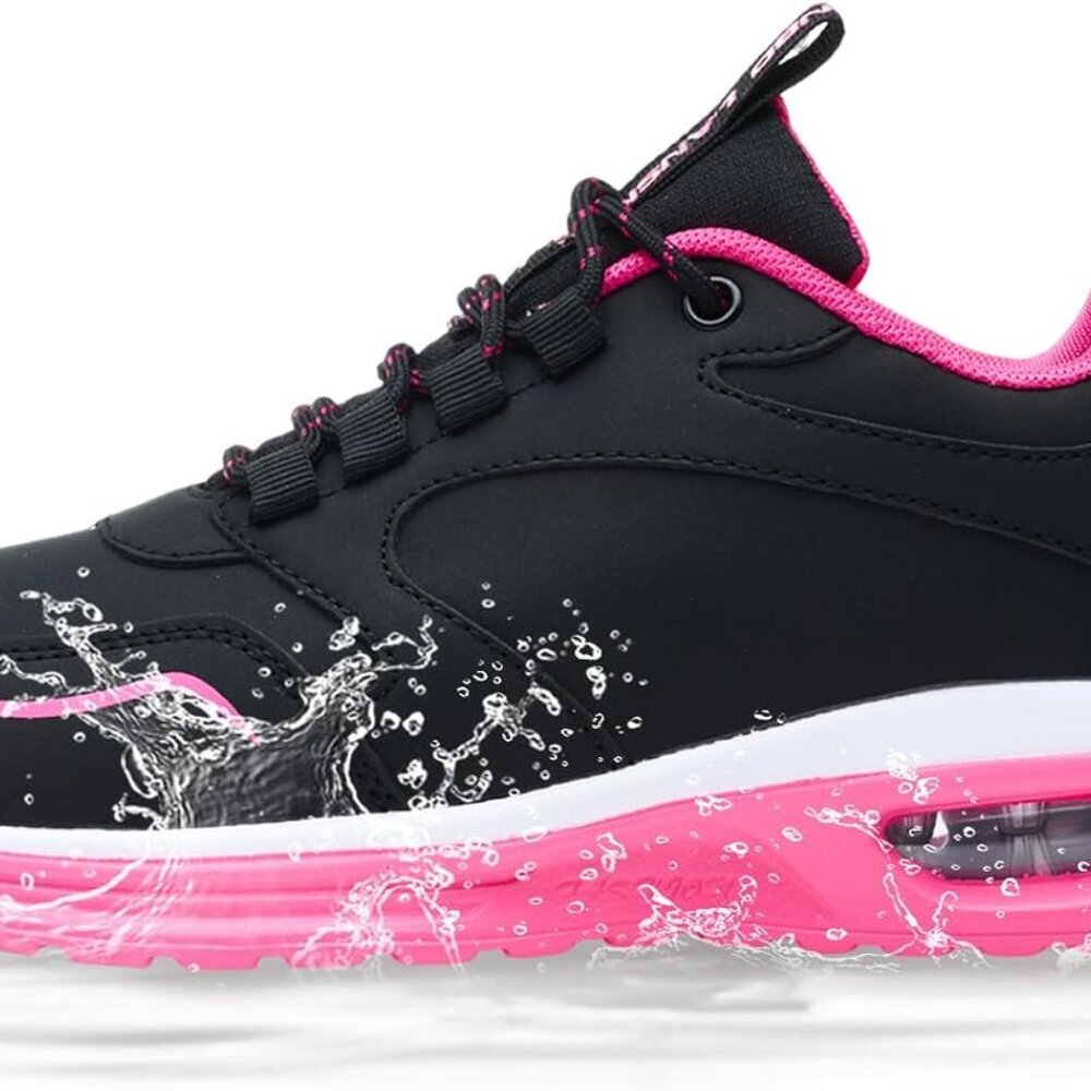 Waterproof Women's Wide Width Non Slip Sneakers For Work And Walking